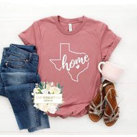 Texas HOME tee / texas / bella canvas | Etsy (US)