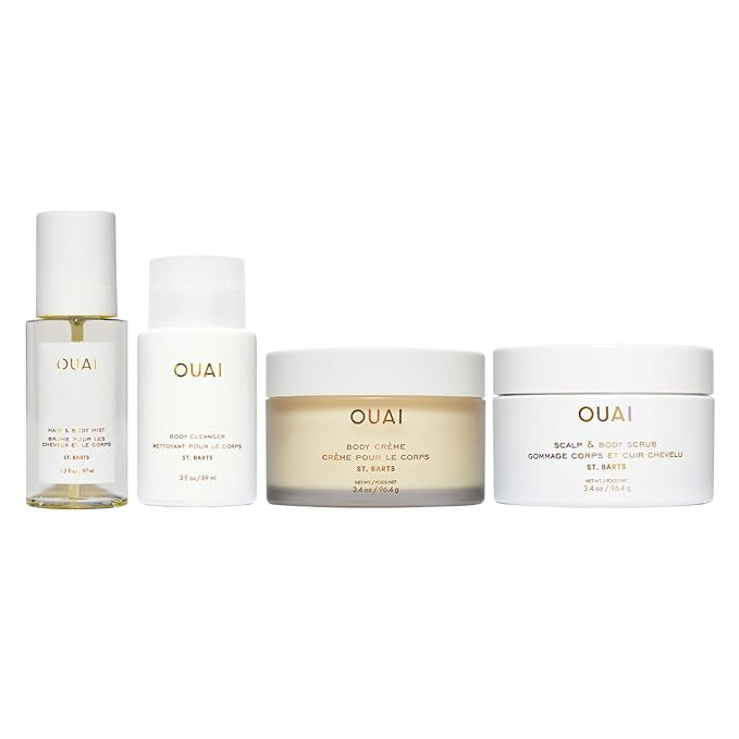 OUAI St. Barts Travel Bundle - Includes Travel Size Scalp & Body Scrub, Foaming Shower Gel, Hydra... | Amazon (US)