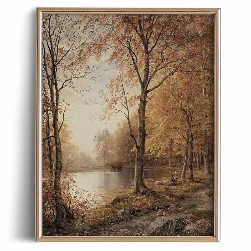 Rustic Farmhouse Wall Art Decor - 11x14" - Boho Art Deco Landscape Pictures for Bathroom - French... | Amazon (US)