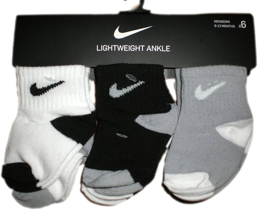 Nike Baby Socks, 6 Pairs, Size 06-12 Months | Amazon (US)