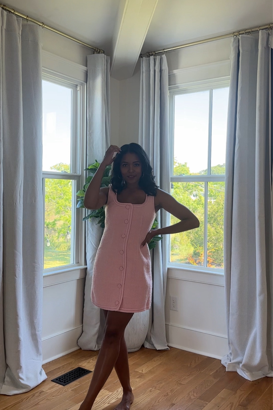 j crew pink tweed dress shadesofpinck on LTK