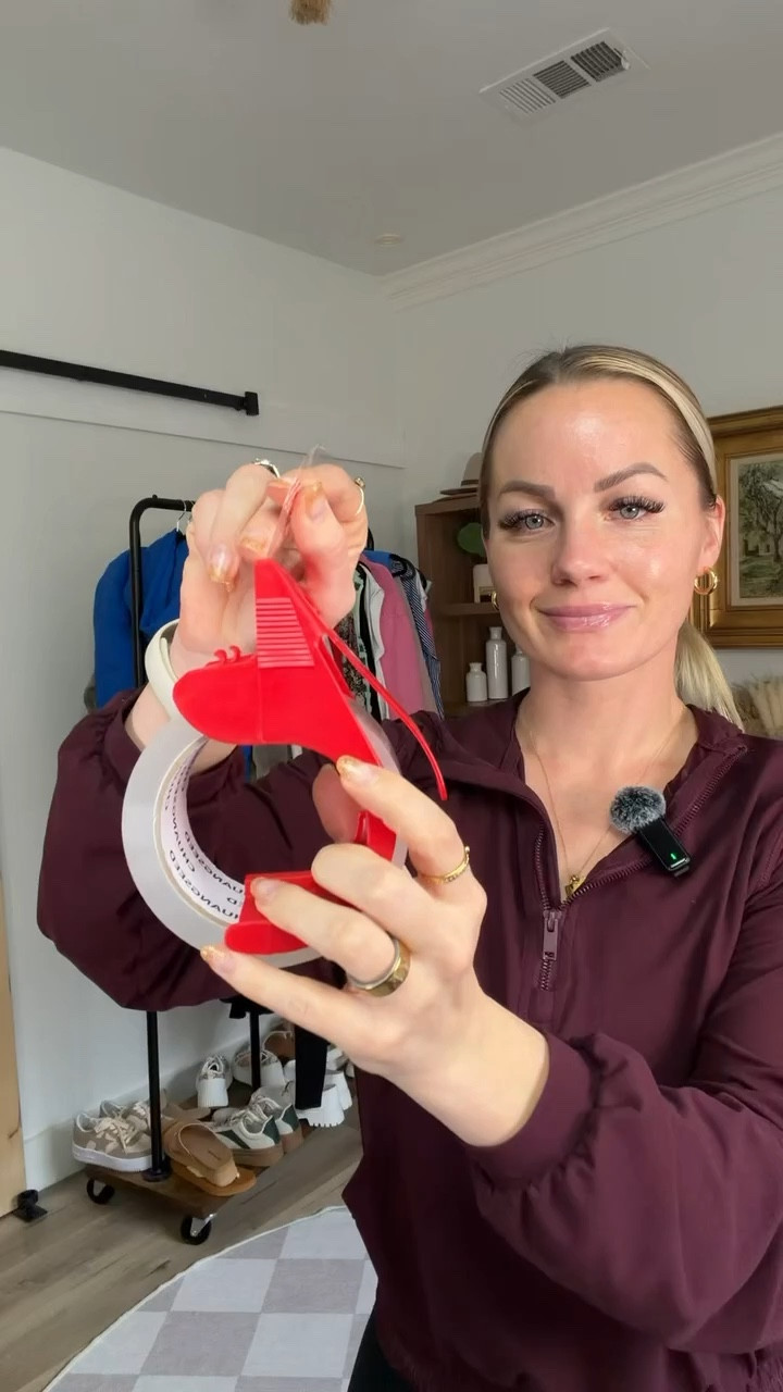 This moving tape dispenser is making packing so much easier! No more struggling with scissors or trying to find the end of the tape roll. The dispenser cuts clean every time and saves my hands from all that tearing. 

#MovingSupplies #TapeDispenser #MovingHacks #LTKHome #PackingSupplies #MovingDay 

 #LTKHome