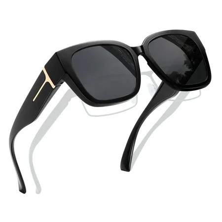 Joopin Large Polarized Fit Over Glasses Sunglasses For Women Men, Oversized Trendy Square Shades For Driving | Walmart (US)