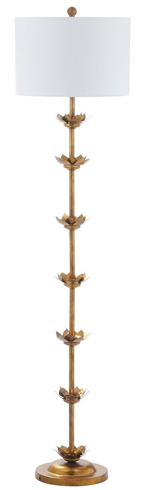 Safavieh FLL4003A Lighting Collection Landen Leaf 63.5" Antique Gold Floor Lamp, Metal | Amazon (US)