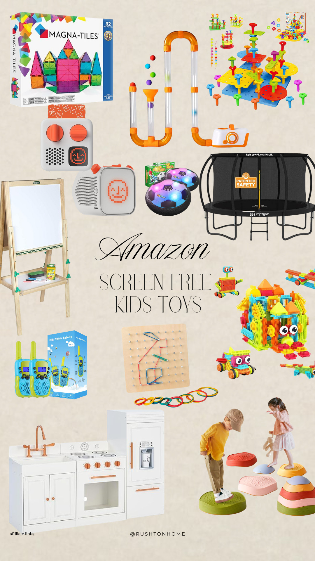 Screen free toys amazon, educational toys amazon, magna tiles set, stem toys for kids, building toys toddler, toddler trampoline indoor, toddler kitchen playset, kids walkie talkies, sensory stepping stones, wooden easel for kids, magnet building blocks, marble run set amazon, creative play toys, toddler fine motor toys, christmas toys amazon kids, screen free gift ideas kids 

 #LTKGiftGuide #LTKHoliday #LTKSeasonal