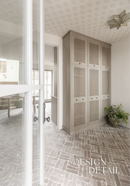 Another look at our mudroom! Full tour is posted over on YouTube!! Loooove this brick floor so much. Linked it for you 

#LTKSeasonal #LTKSaleAlert #LTKHome