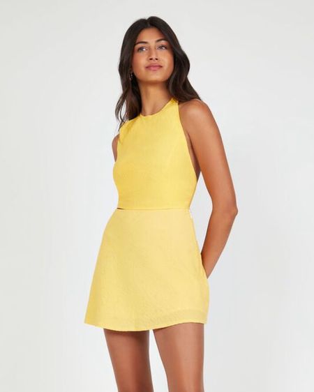 Yellow linen skirt - Cropped yellow top - #f21 #yellowtrend #summerskirts

#LTKover40 #LTKsalealert #LTKfindsunder50