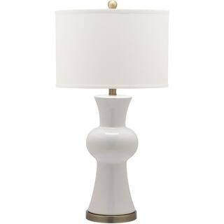 Lola 30 in. White Table Lamp | The Home Depot