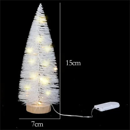 Menrkoo White Mini Christmas Tree With Led Lights Christmas Decorations Christmas Tabletop Display Snowflake Christmas Tree | Walmart (US)