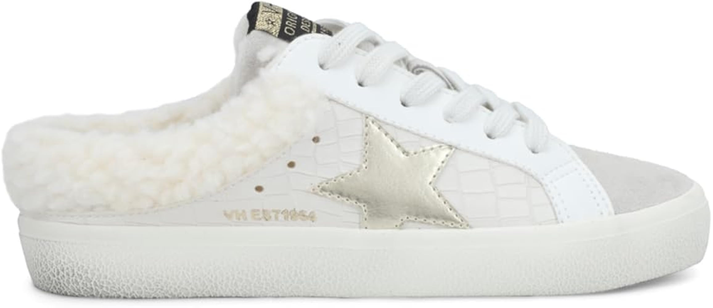 VINTAGE HAVANA Womens Hearty Metallic Slip On Sneakers Shoes Casual - Off White | Amazon (US)