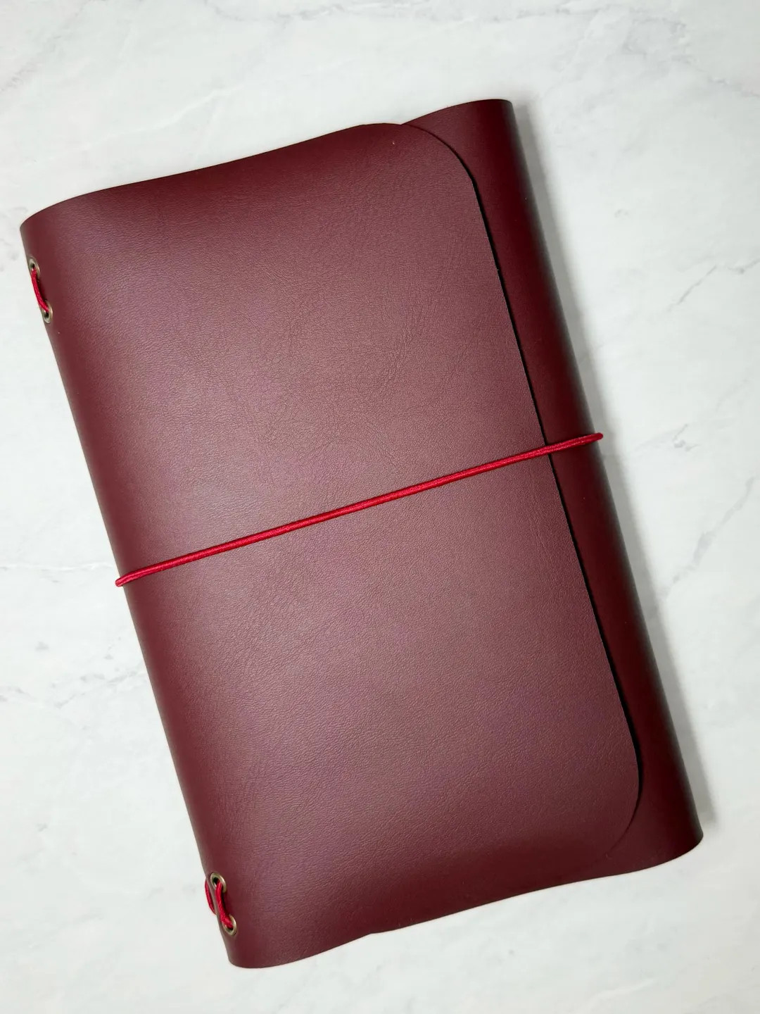 Burgundy A5 Faux Leather Refillable Journal Cover – Tri-Fold Notebook Portfolio, Travel Noteboo... | Etsy (US)