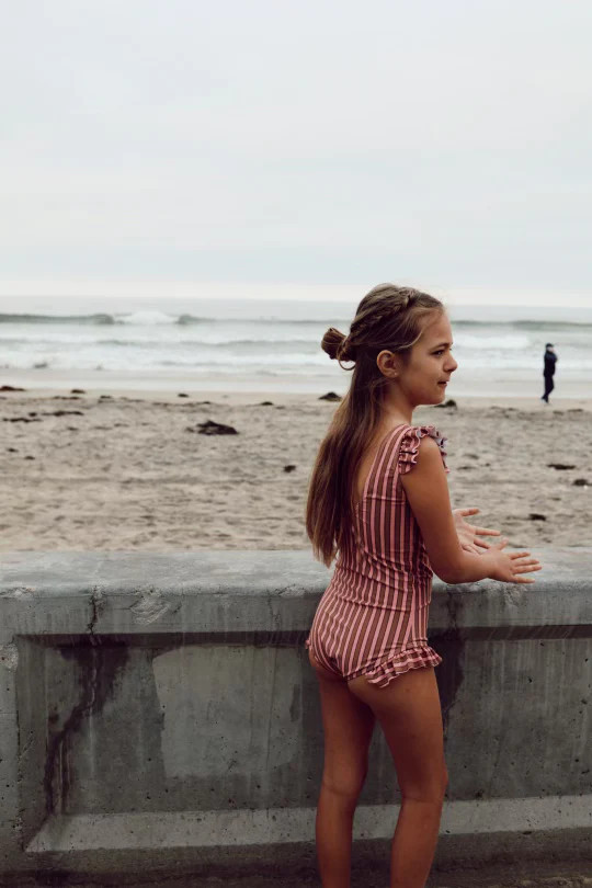 Board Walk | One Piece Girls Swim Suit | Forever French