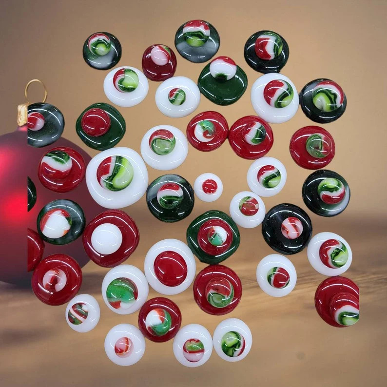 Christmas Flower Dots!!! 96 coe | Etsy (US)