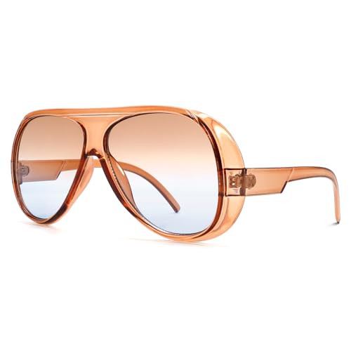 TYA Trendy Aviator Oversized Sunglasses for Women Men | Amazon (US)