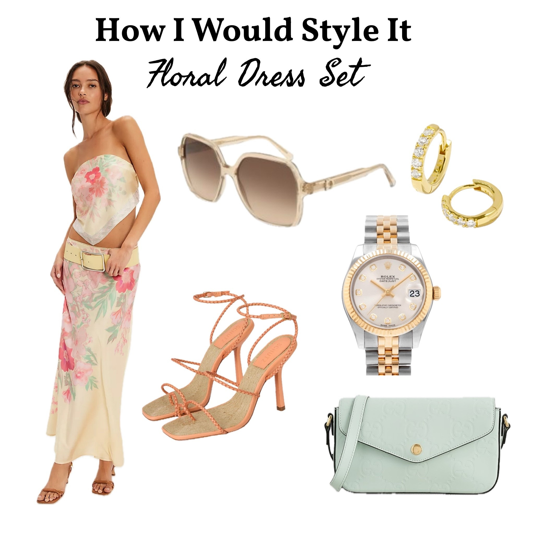 How I would style this floral handkerchief dress set  