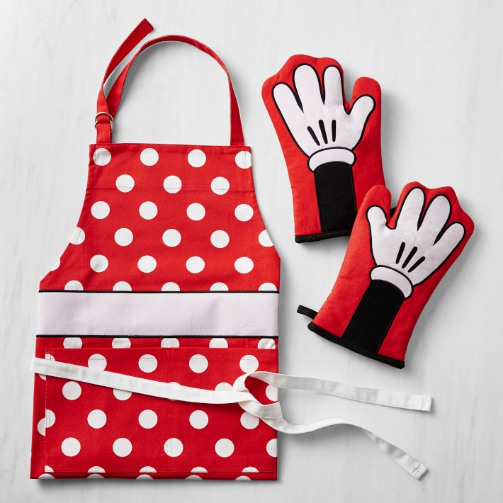 Disney Minnie™ Adult Apron & Oven Mitt Set | Williams-Sonoma