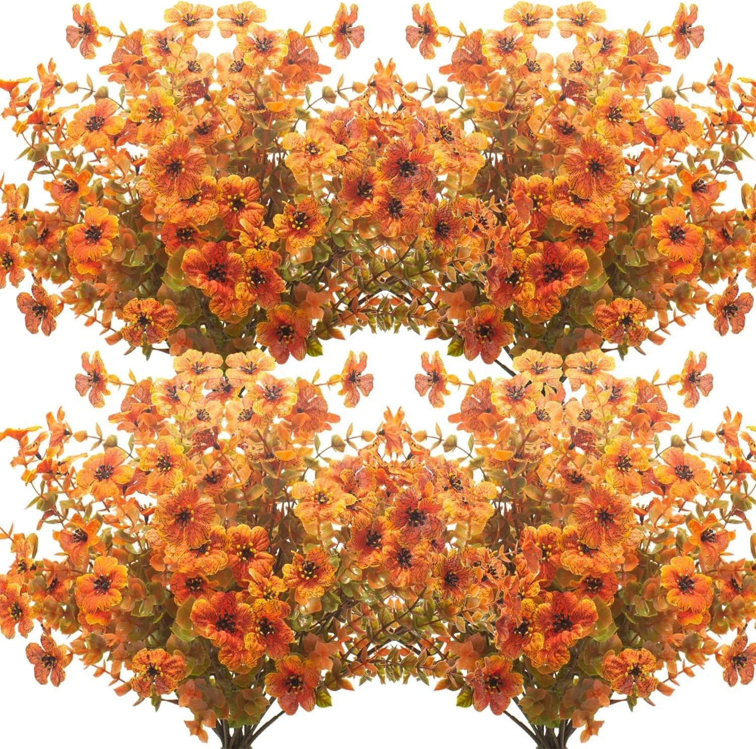 The Holiday Aisle® 10 Bundles Artificial Fall Flowers Outdoor UV Resistant Fake Flowers & Review... | Wayfair North America