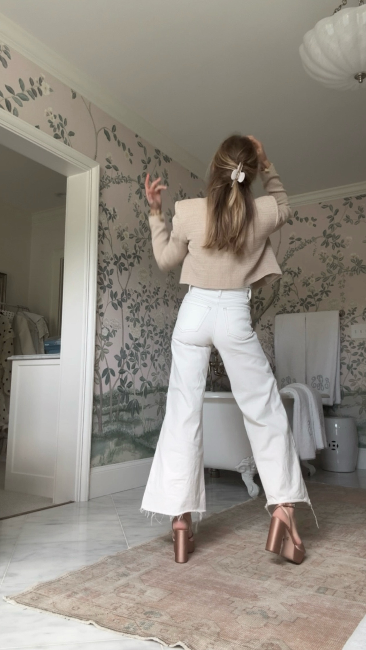 The most flattering white jeans! My favorite airport look. I’m in size 23. They have stretch! 

#LTKStyleTip #LTKSummerEdit #LTKTravel