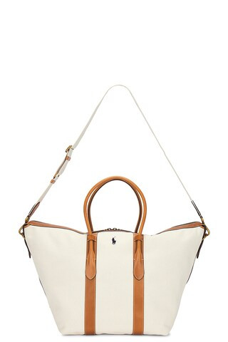Polo Ralph Lauren Extra Large Tote in Natural & Cuoio from Revolve.com | Revolve Clothing (Global)
