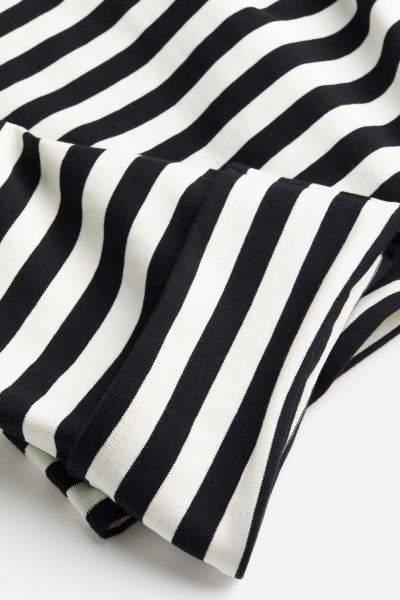Cotton Top - Cream/black striped - Ladies | H&M US | H&M (US + CA)