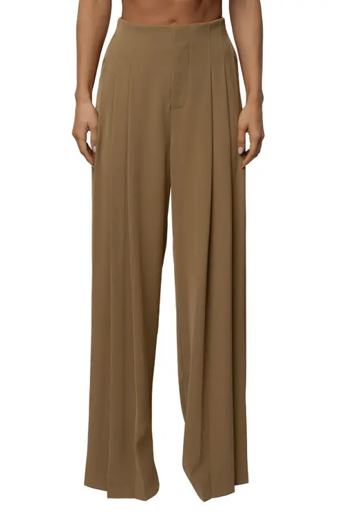JLUXLABEL Signature Elegance Trousers in Olive at Nordstrom, Size Small | Nordstrom