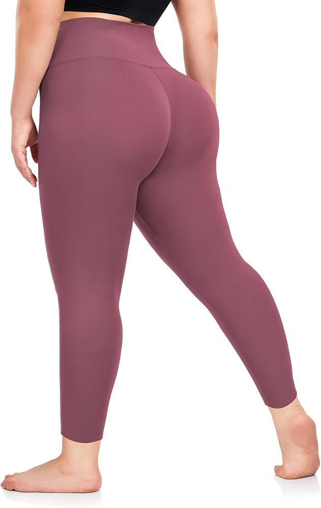 Plus Size Leggings-High Waist Tummy Control XL-4XL Stretchy Plus Capris for Women Workout Yoga Pl... | Amazon (US)
