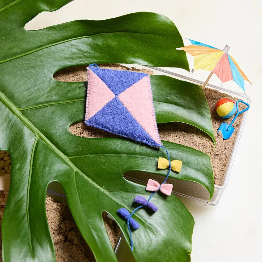 Kite Ornament, Hand Felted Children's Air Toy Charm, Handmade Beach Fun Decor | Etsy (US)