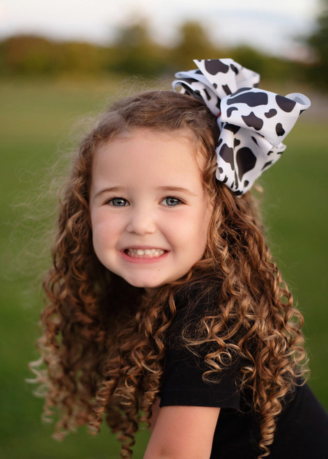 Cow Print Texas Size Knot Hair Bow (RESTOCKED!) | The Hair Bow Company