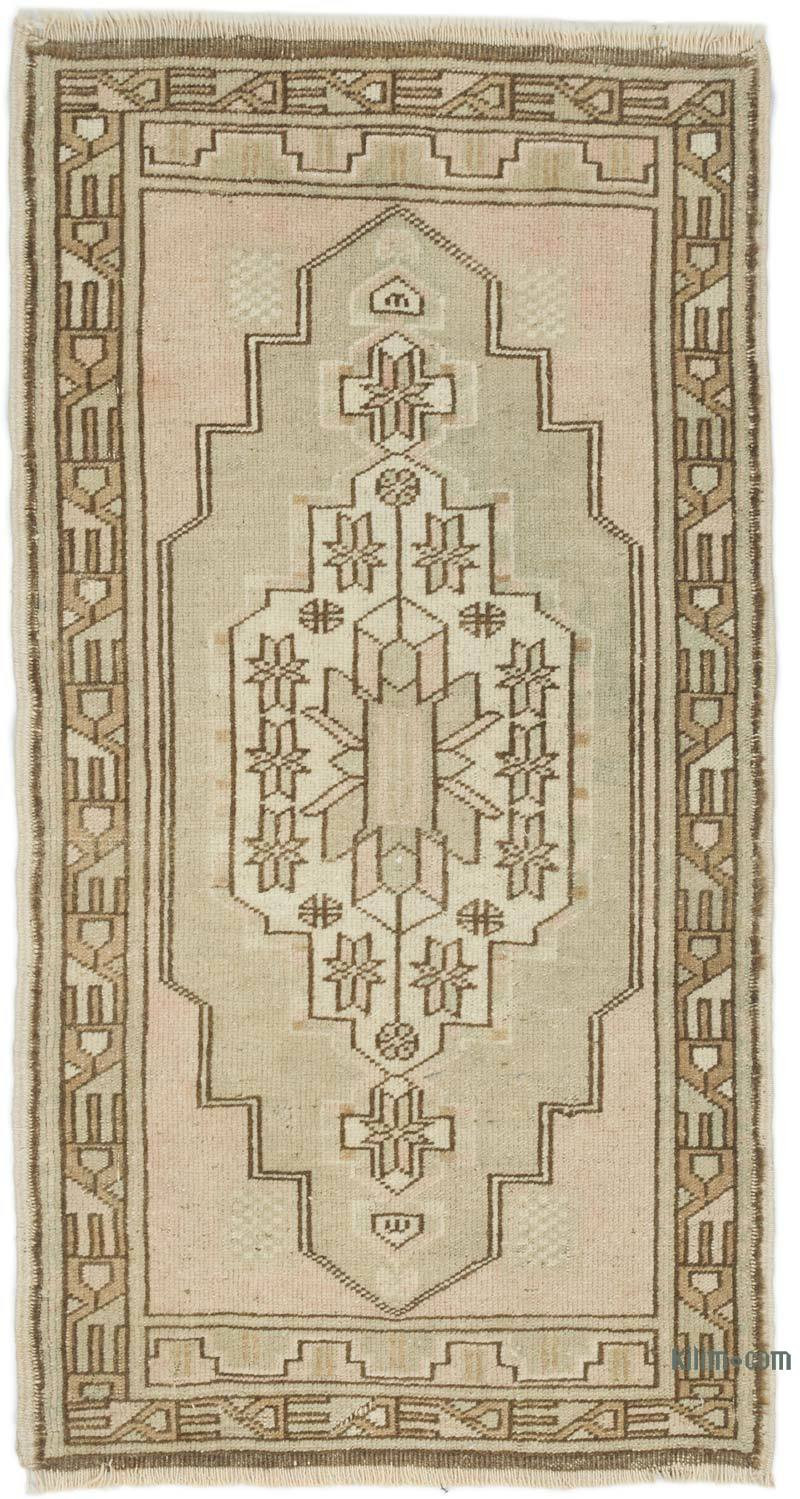 Vintage Turkish Hand-Knotted Rug - 1' 10" x 3' 5" (22 in. x 41 in.) - K0062741 | Kilim Studio Inc.