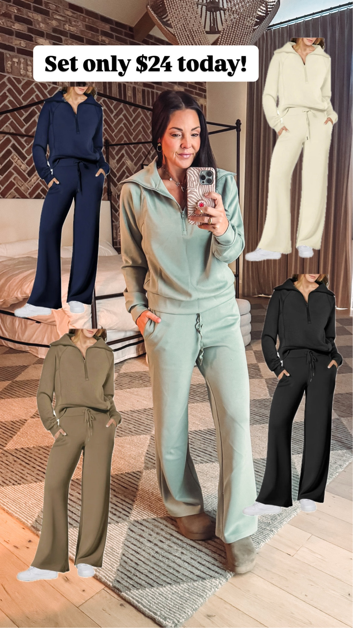 I absolutely love this set on Walmart deals  for only $24! Huge savings. 
Comes in 4 colors (my color sold out already). I’m wearing small. 

Grab the clogs on sale too. 
Everything under $25!!

#LTKSaleAlert #LTKShoeCrush