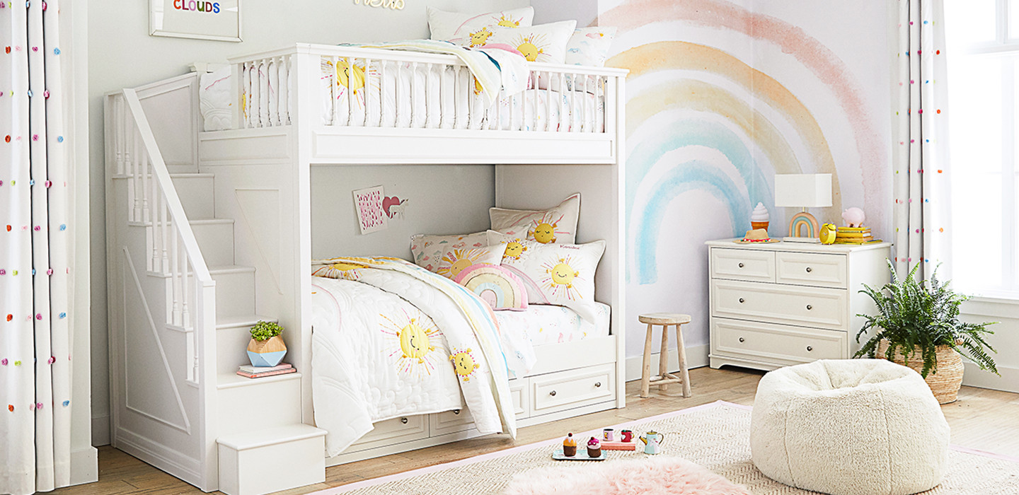 Retro Rainbow Shaped Pillow | Pottery Barn Kids