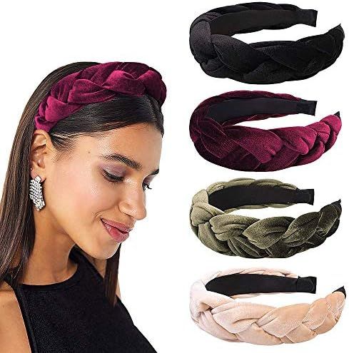 GLBCC Crystal Padded Headband for Women Handmade Pink Acrylic Beaded Headband Boho Small Flower E... | Amazon (US)