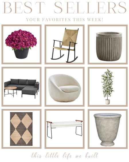 Best sellers- your favorites from last week!

Mums, rocking chair, patio furniture, boucle chair, faux tree, area rug, bench, planter, home decor

#LTKstyletip #LTKhome #LTKSeasonal