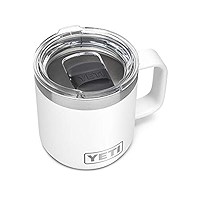 YETI Rambler 10 oz Stackable Mug, Vacuum Insulated, Stainless Steel with MagSlider Lid, White | Amazon (US)