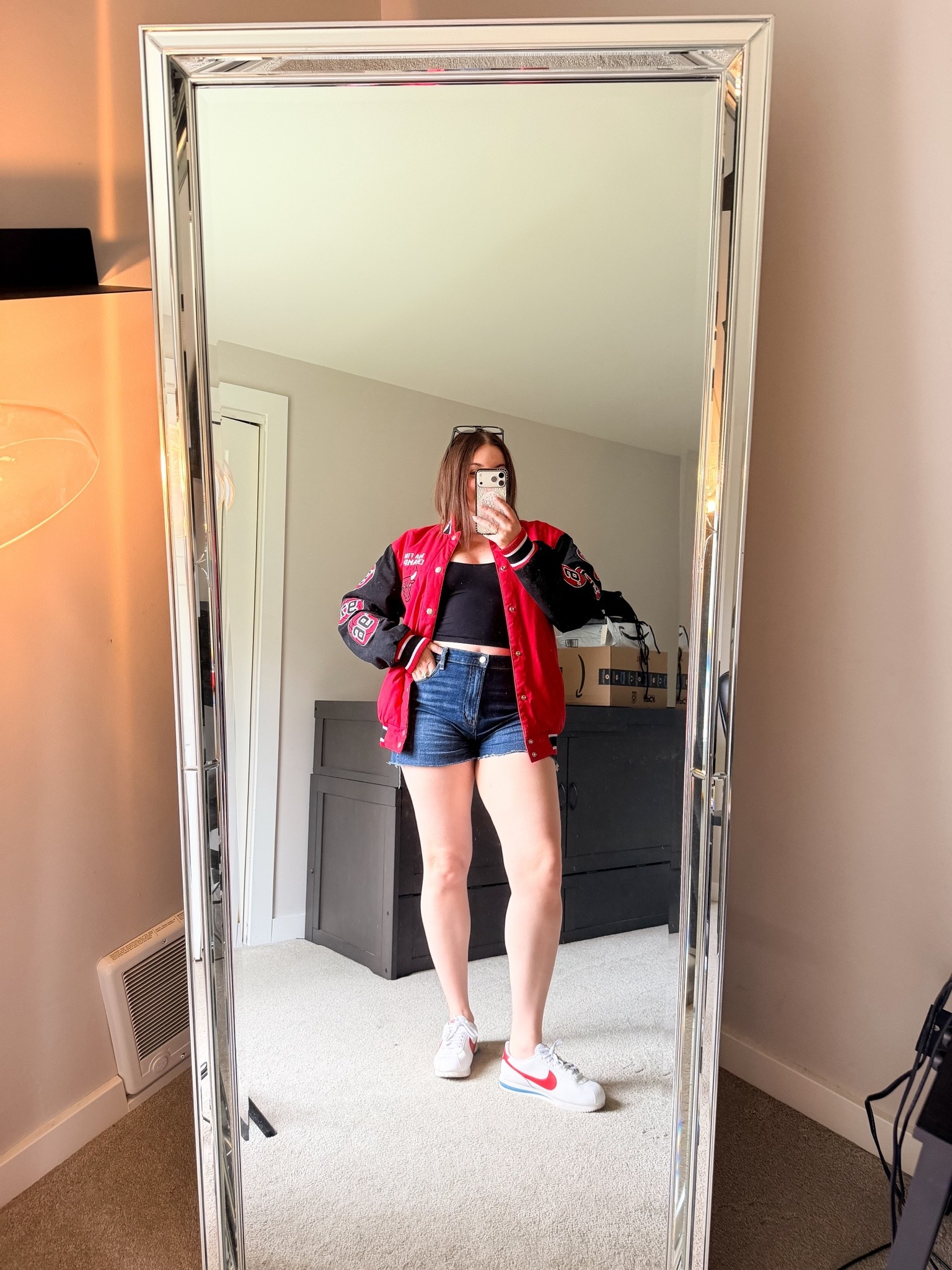 What to wear to a basketball tournament or game! Love a sporty and casual outfit like this 🤭

I’m wearing a men’s L jacket, M tank, size 31 shorts and size 9 sneakers

#LTKMidsize #LTKootd #LTKfitnessgoals