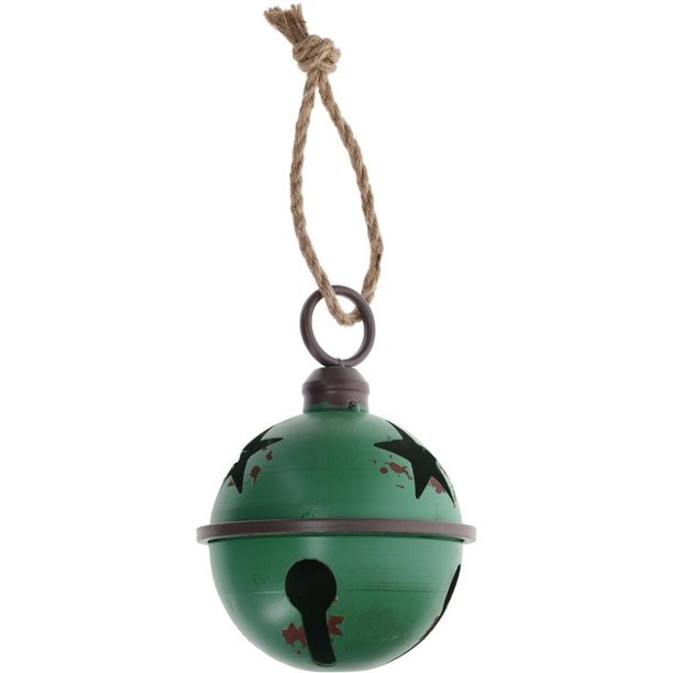 SPC Metal Jingle Bell 7" Rustic Green - Walmart.com | Walmart (US)
