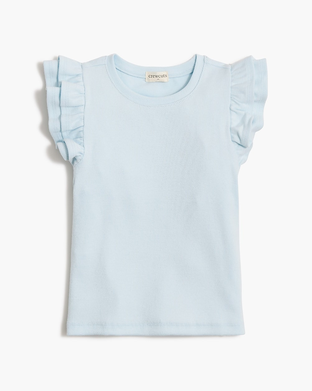 Girls' ribbed ruffle-sleeve tee | J.Crew Factory