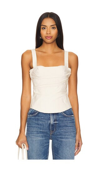 LPA Roselle Corset Top in Ivory. - size M | Revolve Clothing (Global)