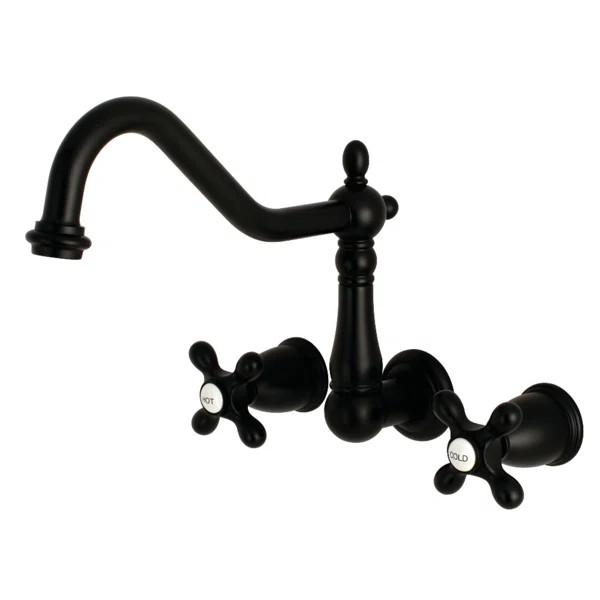 KS1020AX Heritage Double Handle Wall Mounted Tub Spout | Wayfair North America