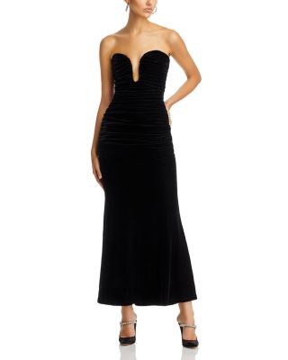 Elvira Velvet Plunging Neck Dress | Bloomingdale's (US)