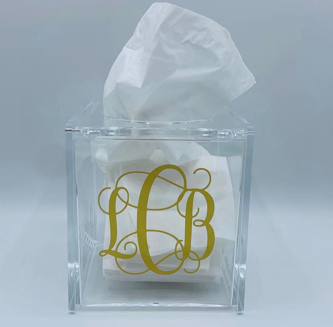 Personalized Acrylic Tissue Box - Etsy | Etsy (US)