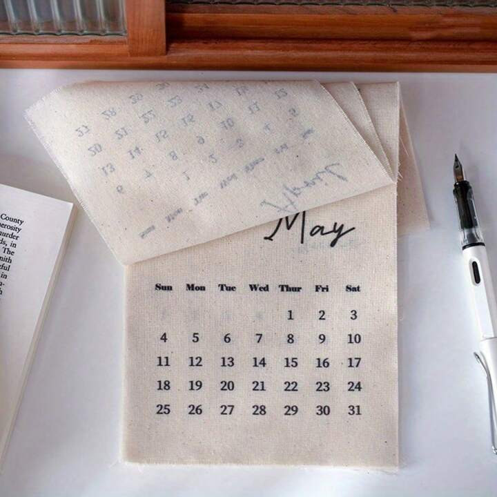 2025 Creative Canvas Hook Calendar Ins Style Calendar Wall Decoration Bedroom Photography | SHEIN