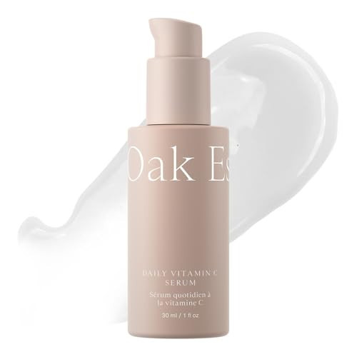 Oak Essentials Daily Vitamin C Serum, Brightening Face Serum with Squalane and Plankton Extract, Helps Reduce Dark Spots and Improve Skin Tone, 1 Fl Oz | Amazon (US)