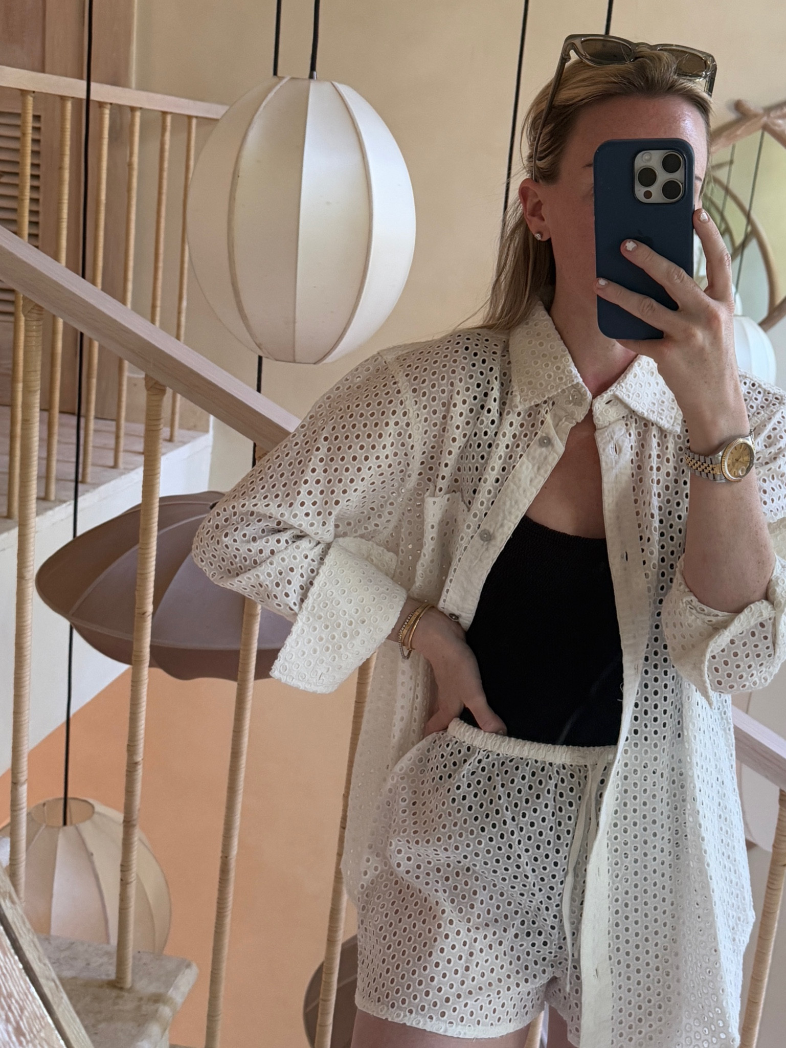 Beach set. Wearing size small in both 