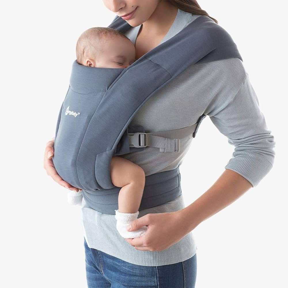 Ergobaby Embrace Cozy Newborn Baby Wrap Carrier (7-25 Pounds), Ponte Knit, Oxford Blue | Amazon (US)
