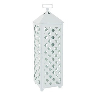 Prospect Lantern with Trellis Design & Rustproof Aluminum Sky Large, Sky Small, White Large, Whit... | Ballard Designs, Inc.