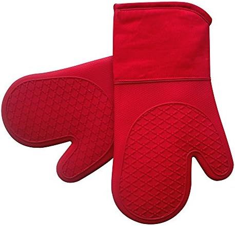 Silicone Shell Kitchen Oven Mitts for Heat Resistant 500 Degrees with Waterproof, Set of 2 Oven G... | Amazon (US)