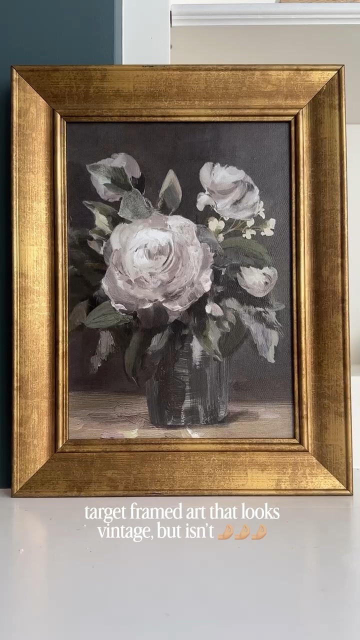 Vintage floral art with a touch of moodiness. This wall art is one of my favorite @Target purchases ever. It looks luxe but is very budget friendly! 🙌🏻

#LTKHome