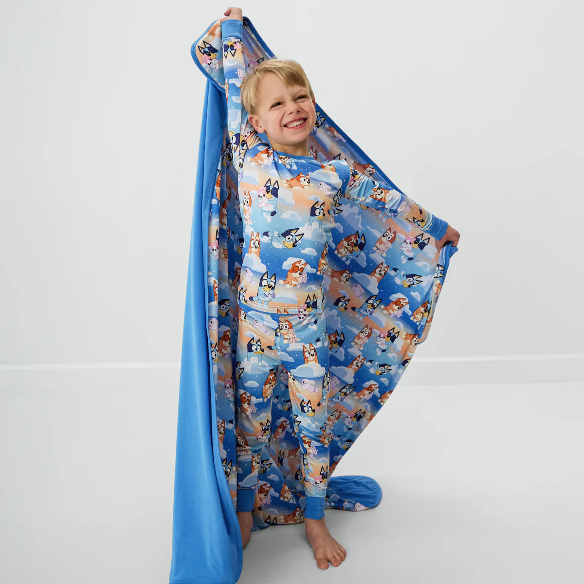Bluey Blue Sleepytime Large Cloud Blanket® | Little Sleepies
