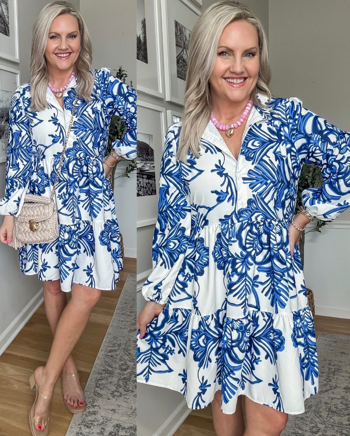 This dress is a showstopper 💙 The blue and white print feels so fresh and coastal, and the flowy fit makes it easy to wear all day. Such a cute option for vacations, brunch, or anything on your calendar this season.

blue and white dress summer dress vacation outfit coastal style brunch outfit flowy dress feminine style resort wear easy outfit spring style statement dress lovelylifestyling 

#LTKootd #LTKMothersDay #LTKSeasonal